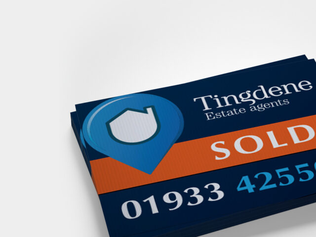 Redesign of Tingdene Estate Agency Board | Phill Brown Design