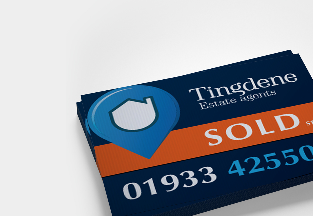 Redesign of Tingdene Estate Agency Board | Phill Brown Design